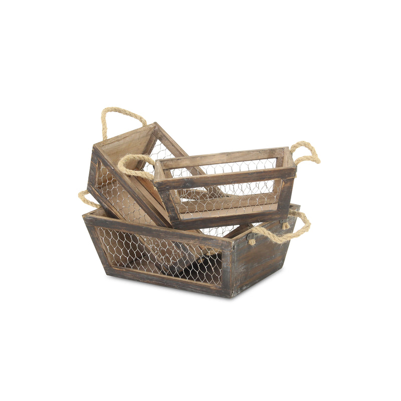 FP-4187-3BR - Irona Brown Wire Crates