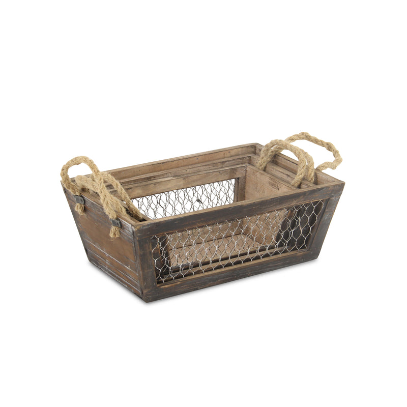 FP-4187-3BR - Irona Brown Wire Crates
