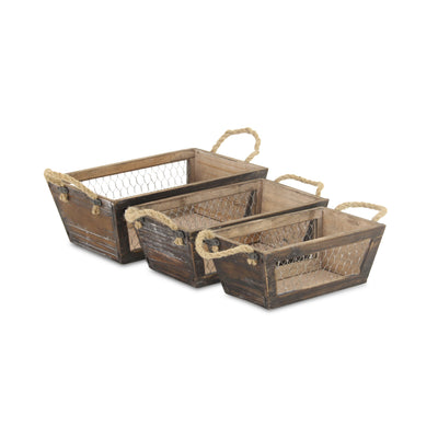FP-4187-3BR - Irona Brown Wire Crates
