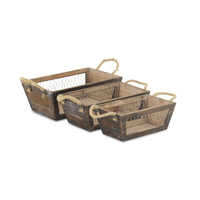 FP-4187-3BR - Irona Brown Wire Crates