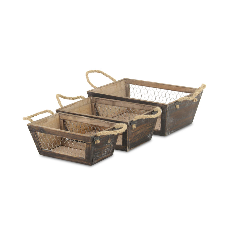FP-4187-3BR - Irona Brown Wire Crates